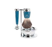 MÜHLE RYTMO 4-piece Pure Badger Double Edge Safety Razor (Closed Comb) Shaving Set For Men - Perfect for Every Day Use, Barbershop Quality Close Smooth Shave