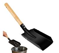 Ash Shovel for Wood Stove - 40cm Fireplace Coal Scoop, Wooden Handle Heat Resistant Shovel, Durable Metal Tool | Stove Barbecue Outdoor Garage Charcoal Backyard Cleaning Accessory for Fire Maintenance