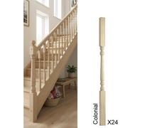 Ash Spindle Colonial 41mm X 41mm X 900mm - 24 Pack Uk Manufactured Traditional Products Ltd