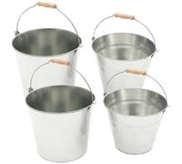 Ash Storage Bucket 2pcs Iron Large Capacity Silver