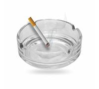 Ash Tray Ceramic Crystal Ashtray Glass 105mm Cigarettes Smoking Ash Collector Small Transparent Collectible Elegant Indoor Ashtray For Home Garden Table Bar Or Pub 3x10.5cm (Pack Of 1)