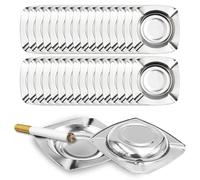 Ash Tray For Cigarettes & Cigar, Joyfulmap 30-Pack Stainless Ash Tray, Disposable AshTray, Portative Ash holder for Indoor/Outdoor, Home, Office, Patio, Restaurant Style,Square