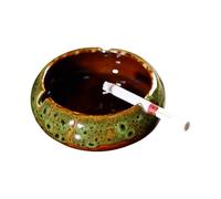 Ash Trays Indoors Double Color Kiln Changed Small Ashtray Hotel Restaurant Household Emerald Green