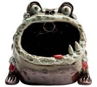 Ash Trays Outdoors Coarse Pottery Three Legged Golden Toad Ashtray Ceramic Backflow Incense Plate Incense Base Incense Burner Three Purpose Golden Toad