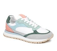 Asha Leather Wedge Trainers - White Multi Size 6
