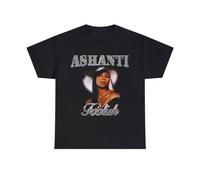 Ashanti Foolish 2000s RNB Star Unisex Heavy Cotton Tee Black 3XL