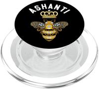 Ashanti Name Ashanti Birthday Gifts Queen Crown Bee Ashanti PopSockets PopGrip for MagSafe