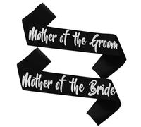 Ashaqshnglee Mother of the Bride and Groom Sashes, Black Bachelorette Party Sash for Bridal Shower Engagement Supplies Gifts Wedding Accessories