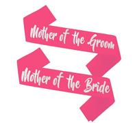 Ashaqshnglee Mother of the Bride and Groom Sashes, Hot Pink Bachelorette Party Sash for Bridal Shower Engagement Supplies Gifts Wedding Accessories