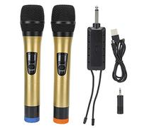 ASHATA 1 2 sets of wireless portable microphones, KTV Karaoke Party MIC Great for home KTV Songs, Party, Church, Speech, Business Meetings and other occasions