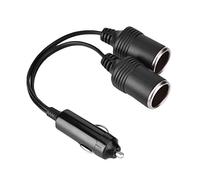ASHATA 1 to 2 Car Cigarette Lighter, Cigarette Lighter Socket Splitter Socket 2-Way 12V/24V Car Charger Male to Female Cigarette Socket 2 Way