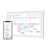ASHATA 10.1" Smart Digital Calendar, FHD Touchscreen Interactive Display 32GB Family Planner, WiFi 2.4G Digital Picture Frame for Seamless Scheduling (UK)