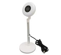 ASHATA 1080P Fill Light Webcam, 3 Level Adjustable Fill Light Cam, Retractable Height, AF Touch, HD, Multifunctional Base, for Webcast, Home and Leisure (C500 White Autofocus)