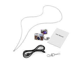 ASHATA 1080P Lightweight Thumb Camera for Dynamic Scenarios with Wide Angle Lens for Vlogging, Keychain Camera for On-The-Go Recording - Portable Wearable Cam, Black (Brown)