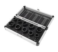 ASHATA 10PCS Bolt Extractor Tool Robust Nut Remover Set for Household Tasks 3/8 Inch Drive 40CR Steel