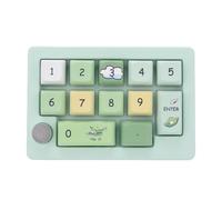 ASHATA 12 Key Mechanical Number Pad,Wired 2.4G, , and Type C Wireless Numeric Keypad, RGB HotSwap Numpad Programmable Keyboard with Joystick Knob Control (Green)
