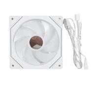 ASHATA 120mm ARGB PWM Chassis Fan, ARGB PWM Case Fan, 800 to 2000RPM 4pin PWM Silent Computer Fan RGB Motherboard Sync Computer PC Cooling Fans (Positive Leaf White)