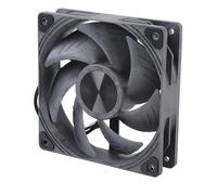 ASHATA 120mm PWM Intelligent Temperature Control Dual Ball Bearing Fan Quiet Running for PC Case, Black