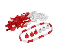 ASHATA 120pcs RC Car Racing Track Fence Panels, White Red Drift Field Fence with 30pcs Road Cones for 1/14 1/16 /18/24 /28 RC Car