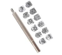 ASHATA 12Pcs Zinc Alloy Leather Stamping Punch Tool Kit