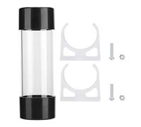 ASHATA 150mm Transparent Fast Cooling Water Tank, G1/4 Thread Heat Exchanger, PC Computer Water Cooling Radiator, 4.5cm x 4.5cm x 5.9in, 210ml, Compatible with PC