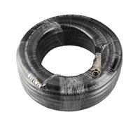 ASHATA 15M Rubber Air Hose Compressor Kit with 5 Piece Accessory | Tough Flexible Build, Quick Connect Fittings, Tire Inflation Garage Workshop, 300 PSI Operating, Blow Gun Nozzle