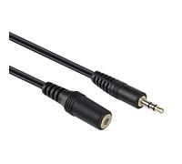 ASHATA 15m - Stereo Audio Extension Cable, Headphone Extension Lead Cable, 3.5mm Male Jack Plug/3.5mm Female Jack, Perfect for Headphones Smartphone