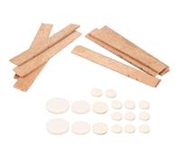 ASHATA 17Pcs Clarinet Maintenance Kit Pads and Cork Sheets 17 Pcs | Bb Key Tonehole Covers, Natural Sheep Casing, Ten Cork Strips, Flannel Pouch Storage