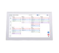 ASHATA 18.5 Inch Digital Calendar, LCD 1GB and WiFi Interactive Display Electronic Planner with 1080P HD Touch Screen, Digital Picture Frame with APP for Family White (UK Plug)
