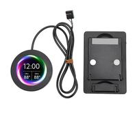 ASHATA 2.1 Inch AIO Computer Temp Monitor CPU Cooler for Water Cooling Systems, PC Sensor Panel PC Sensor Panel for PC Computer Accessories (Black)