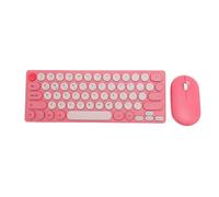 ASHATA 2.4G Wireless Keyboard Mouse Combo, Auto Sleep, 1200DPI 64 Keys Cordless Keyboard and Mouse with USB Receiver for Computer Laptop PC, Plug and Play (Red)