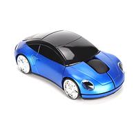 ASHATA 2.4G Wireless Mouse, Cute Car Mouse with USB Reciver, 1600DPI Optical Mice for PC Computer Laptop Tablet, with LED Light (Blue)