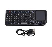 ASHATA 2.4GHz Wireless Keyboard with Touchpad, 69 Key Touch Keyboard with Backlit, USB Rechargeable, Connected for PC PS, for Android, for Linux