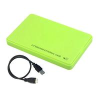 ASHATA 2.5 Inch External Hard Drive Enclosure, 6Gbps USB3.0 HDD SSD Mobile External Enclosure with LED Indicator Light for Notebook Desktop PC (Green)