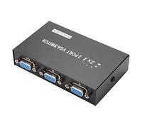 ASHATA 2 in 1 out VGA Switcher Splitter, Data Synchronization, No Data Loss, Supports VGA, XVGA, SVGA, UXGA