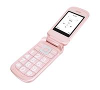 ASHATA 2G Flip Mobile Phone for Seniors, Unlocked Dual SIM Flip Cell Phone with 2.8 Inch Main Screen and 1.77 Inch External Screen, Pink