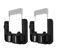 ASHATA 2PCS Cart Steering Wheel Phone Holder Flip Up Mount | Scorecard Slot, 360 Degree Rotation, Spring Loaded Clip, Secure Silicone Pads, No Tools Quick Attach