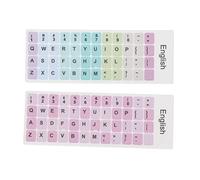 ASHATA 2Pcs Computer Keyboard Skins, Colorful English Keyboard Stickers for PC Computer Laptop Notebook Desktop (A)