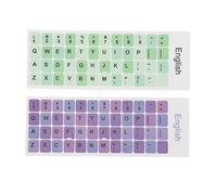 ASHATA 2Pcs Computer Keyboard Skins, Colorful English Keyboard Stickers for PC Computer Laptop Notebook Desktop (B)