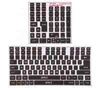 ASHATA 2Pcs QWERTY English UK Keyboard Replacement Stickers Non Transparent sStickers with Color Letters Suitable for Any Keyboard Laptop Desktop