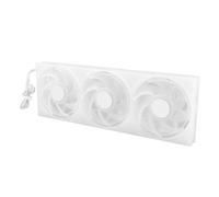 ASHATA 3 in 1 Case Fan, Case Fan 7 Vane/Wing MfDB Dynamic Pressure with 5 V ARGB 360 Mm Calm 2200 Rpm for the Water Cooling System (White)