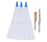 ASHATA 3 Pack Tile Grout Masonry Mortar Bag, Heavy Duty Cement Sealer Bag with Brick Jointer and Tuck Pointer Reusable Easy To, for Grouting, Stone Bricks, Floor Tiles, Mortar