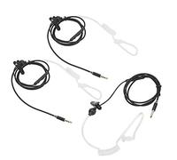 ASHATA 3 sets Air Tube Headset, Single Earbud, 3.5mm Anti-Radiation Noise Reduction Wire Control Headphone with Mic,Air Tube Acoustic Earbuds with Collar Clip