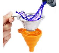 ASHATA 3D Printer Filter Funnel Kit, Metal Filter + Collapsible Silicon Funnel Combination Printer Accessories for SLA/for Elegoo