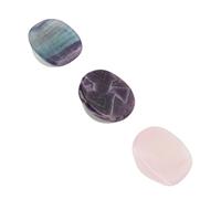 ASHATA 3Pcs Crystal Phone Stand and Grip Set - Unique Nature Stone Phone Grip Holder with Reusable Adhesive, Hand-Selected Gemstone Stand for All Phones, Stylish Crystal