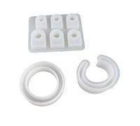 ASHATA 3pcs Silicone Mold Large Size C Shaped Bracelet Ring Drip Glue Mold Set for Handmade Resin Jewelry Making, Reusable Flexible Silicone Mould for Crafts