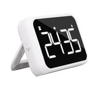 ASHATA 4 Inch LED Digital Large Display Visual Timer, 99 Minutes Countdown Count Up, Adjustable Brightness,Magnetic, Makeup Mirror LED, Easy for Kids, Loud or Mute Volume (white)