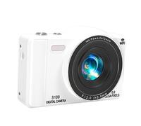 ASHATA 4K Digital Camera, 75MP Photography Camera with 2.8 Inch Touch Screen, WiFi, Autofocus, 16x Zoom for Travel Portrait Landscape (White)