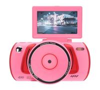 ASHATA 4K Digital Camera for Photography, 64MP Autofocus Vlogging Camera for YouTube with 3 Inch Flip Screen, 18X Zoom Anti Shake, 1200mAh, for Selfie Teens Adult Travel (Pink)