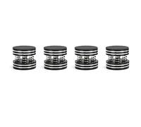 ASHATA 4PCS Aluminum Spring Speakers Spikes Damping Pad Isolation Stand Feet for HiFi Amplifiers/Speaker/Turntable/Player (Black)
